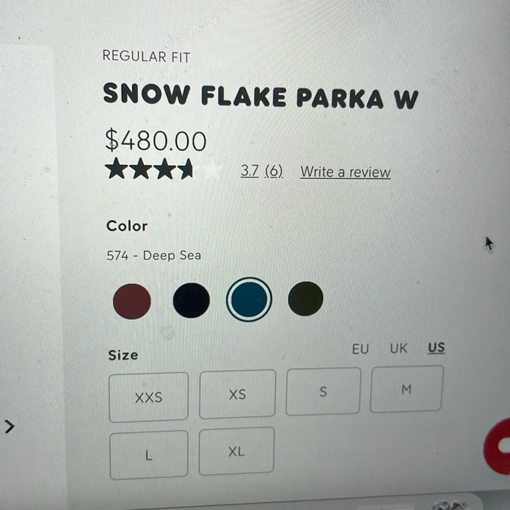 Fjallraven Snow Flake Parka XS - Picture 5 of 6